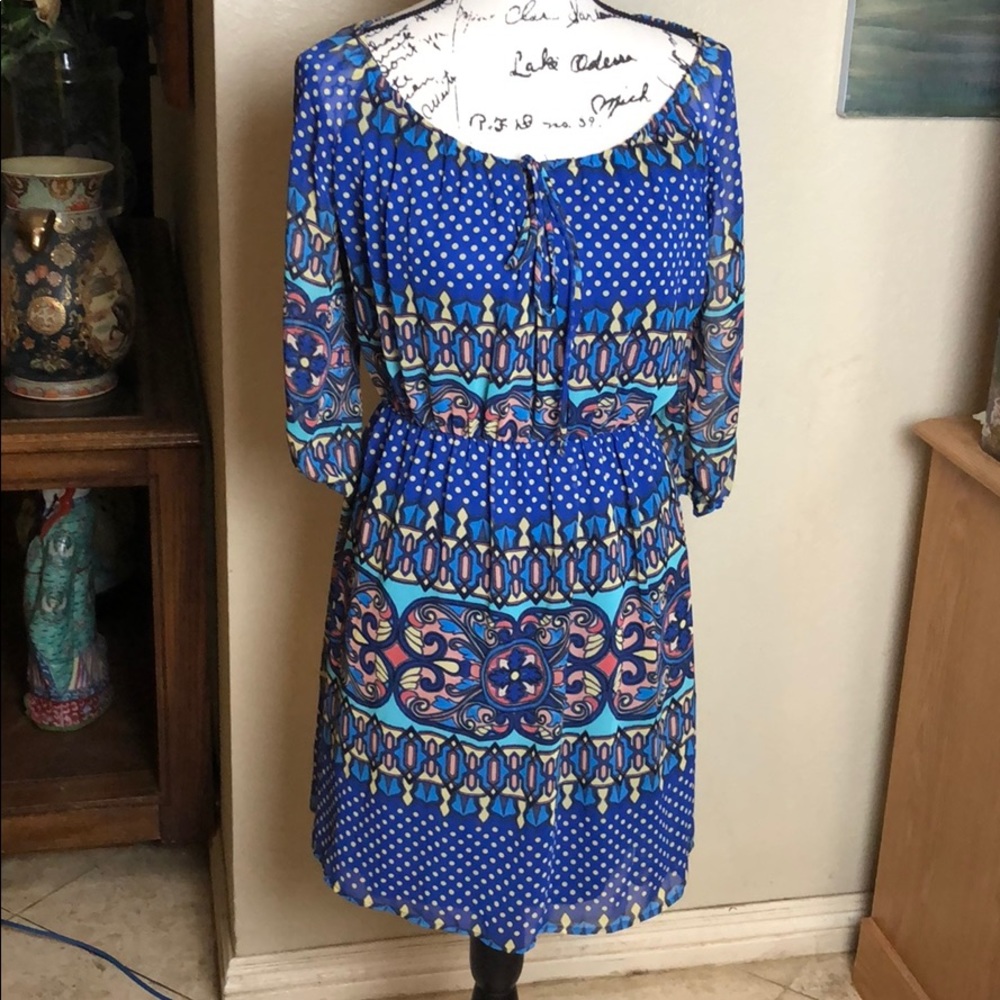 Pink Owl / Patterned Dress